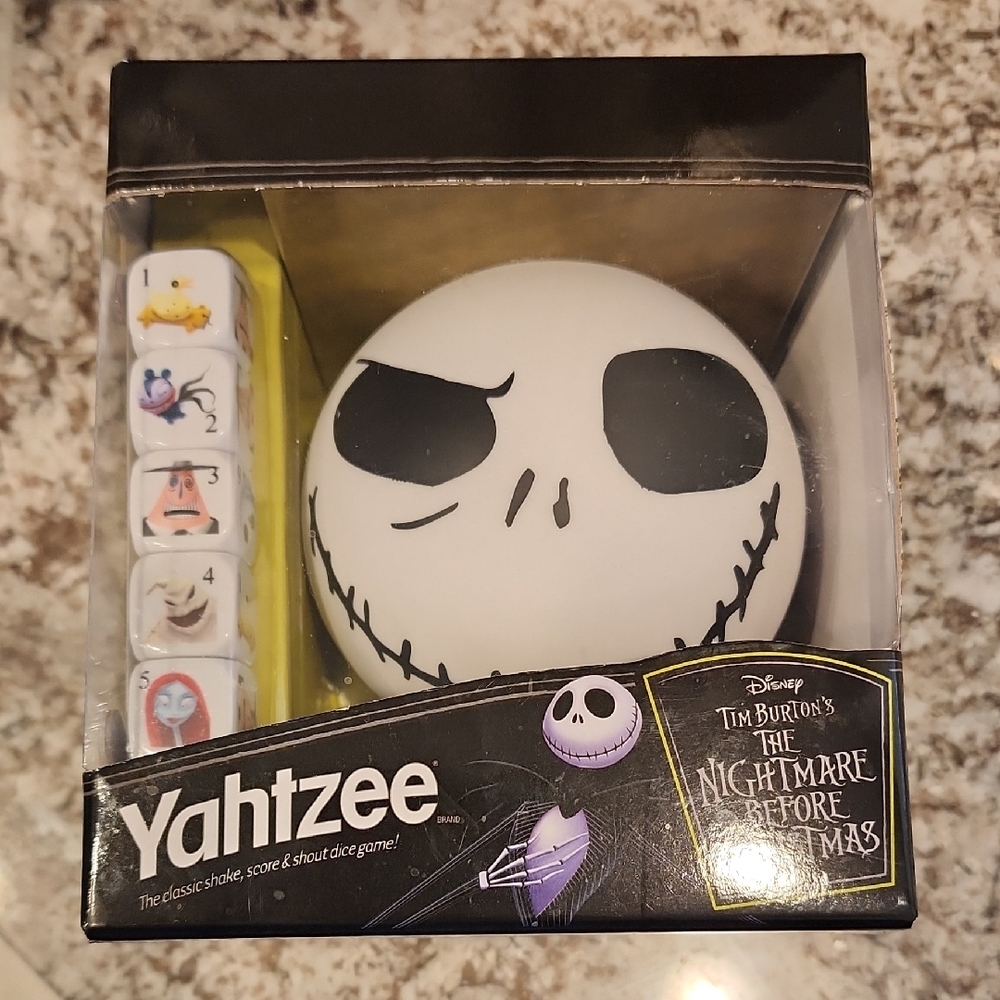 Disney The Nightmare Before Christmas Yahtzee - Black and White
